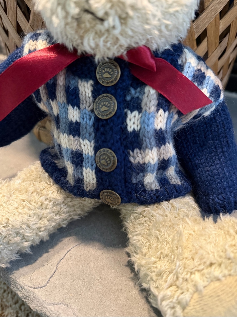 Boyds Bears Weaver Archive Collection Teddy Bear Blue Sweater w/ Tags - Picture 2 of 4